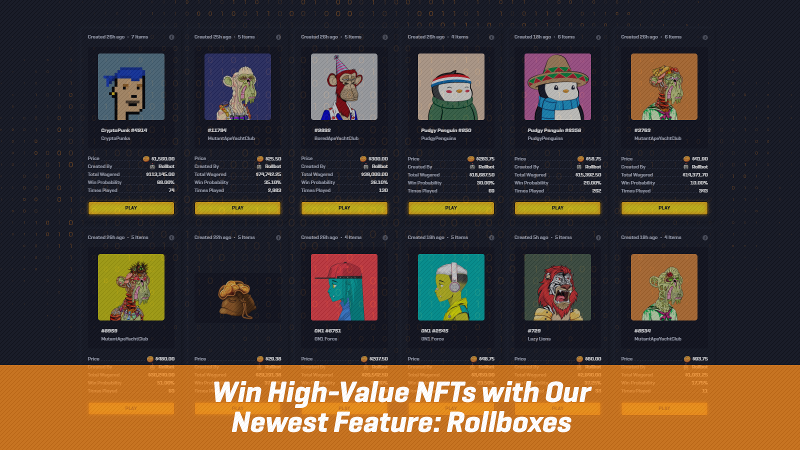Win High-Value NFTs with Our Newest Feature: NFT Lootboxes!
