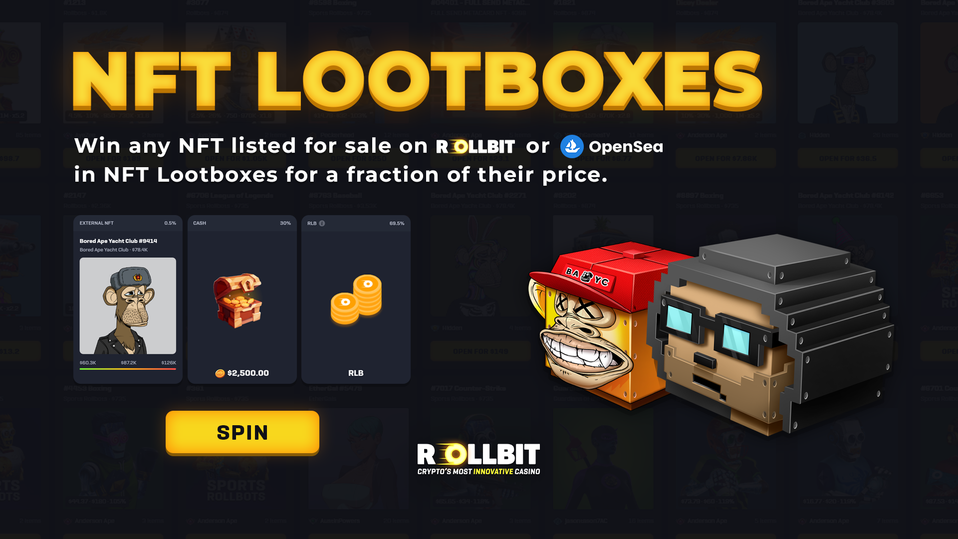 NFT Lootboxes: Win ANY NFT listed for sale on OpenSea