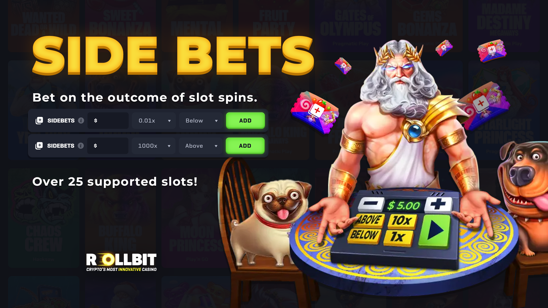 Sidebets: Bet on the outcome of Slot spins 🎰